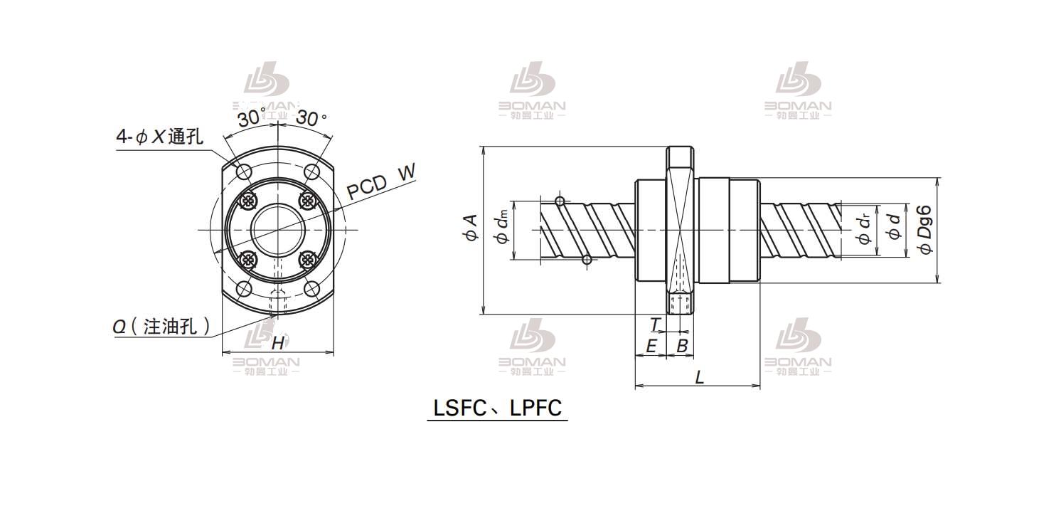 LSFC4040-6-LPFC滚珠丝杠