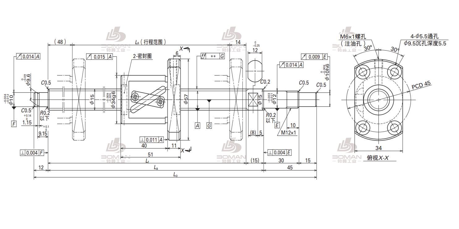 W1510KA-1P-C5Z10-KA标准库存品丝杠