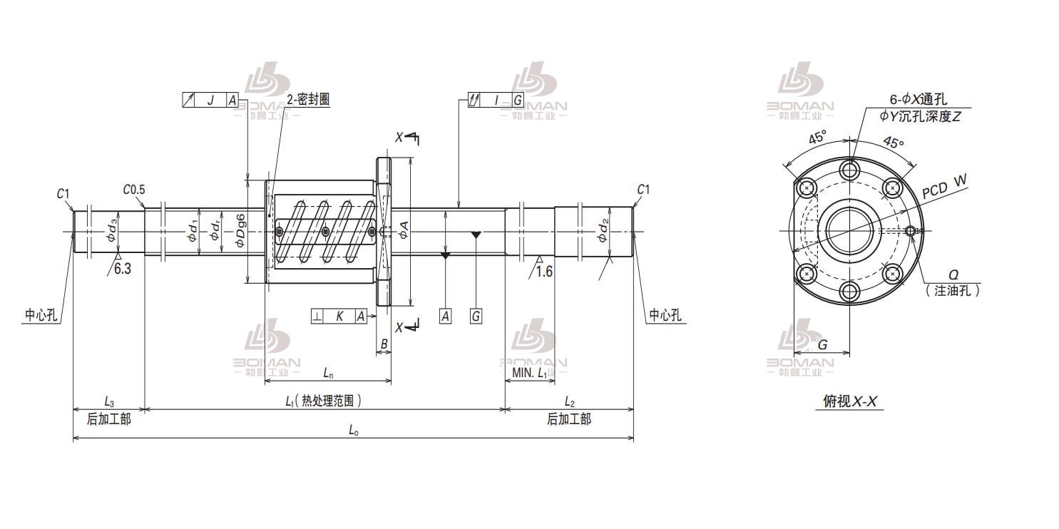 W3607SS-1Z-C5Z10-NSK标准滚珠丝杠