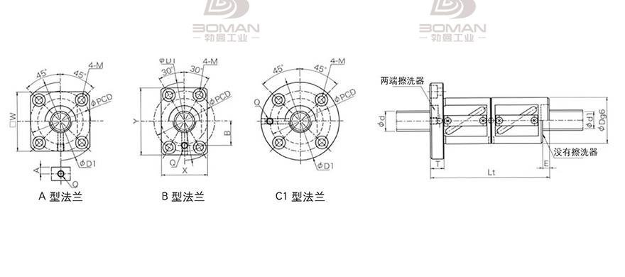 KURODA GR2505DD-AALR 黑田丝杆替换尺寸