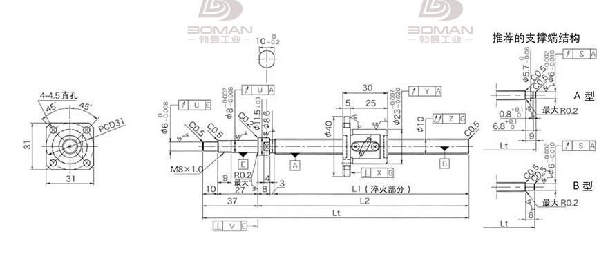 KURODA GP1002DS-EAFR-0320B-C3F 黑田丝杆型录