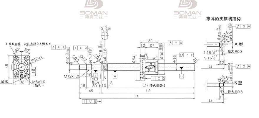 KURODA GP1502DS-BAPR-0300B-C3S kuroda丝杆系列