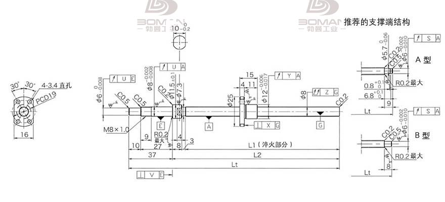 KURODA DP0801JS-HDNR-0180B-C3F 深圳黑田丝杆代理