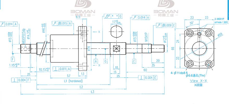 TBI XSVR02010B1DGC5-1099-P1 tbi滚珠丝杆的预压等级