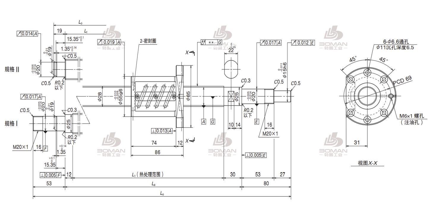 NSK W2807SA-2Z-C5Z5-SA标准滚珠丝杠